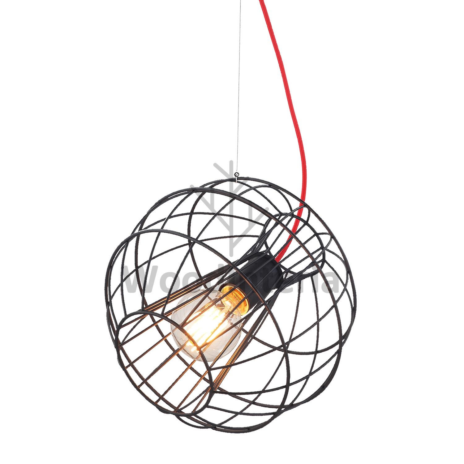 фото подвесной светильник futuristic spheres black в скандинавском интерьере лофт эко | WoodInteria