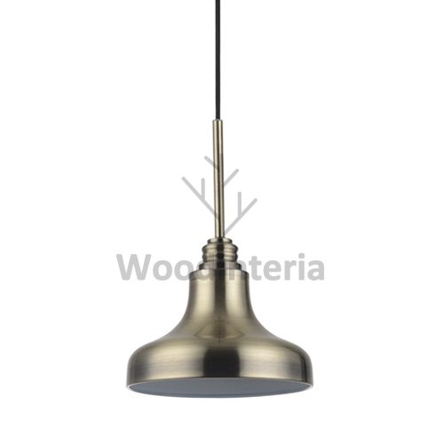 фото подвесной светильник industrial brass pendant в скандинавском интерьере лофт эко | WoodInteria