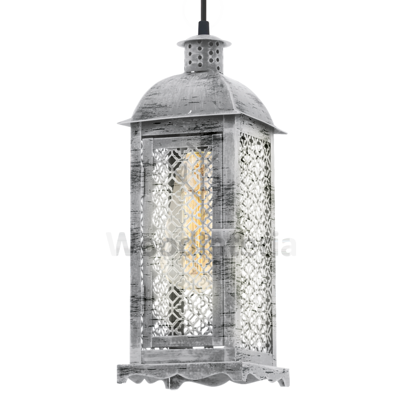 фото подвесной светильник oriental silver в скандинавском интерьере лофт эко | WoodInteria