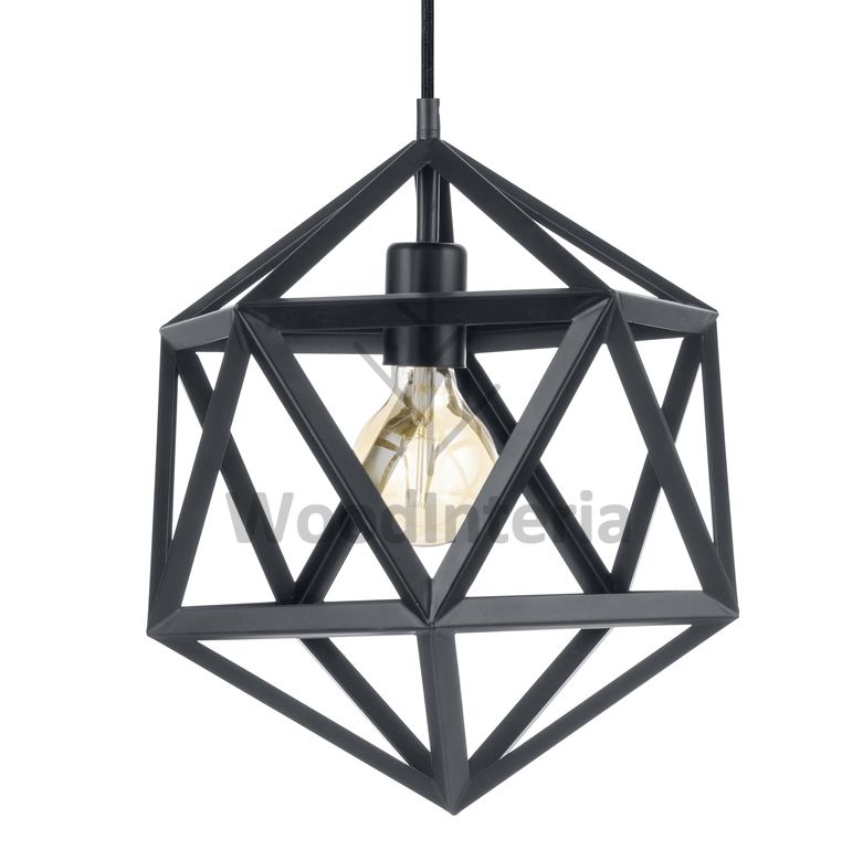 фото подвесной светильник fullerene mini black в скандинавском интерьере лофт эко | WoodInteria