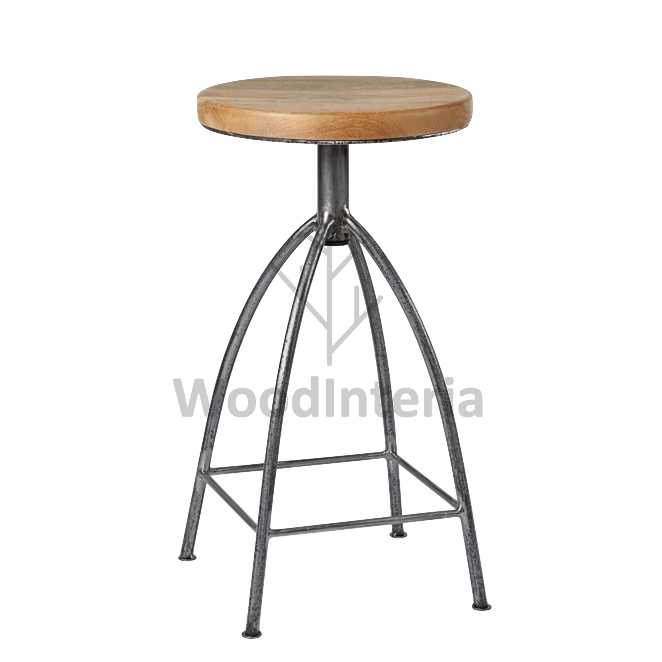 фото барный стул loft industrial aged steel bar stool в интерьере лофт эко | WoodInteria