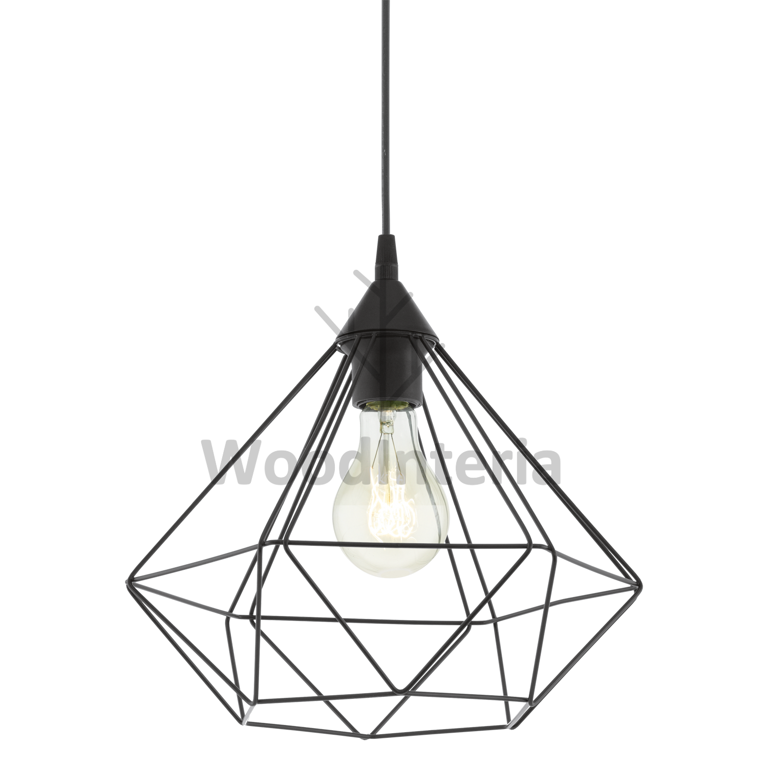 фото подвесной светильник triangles black в скандинавском интерьере лофт эко | WoodInteria