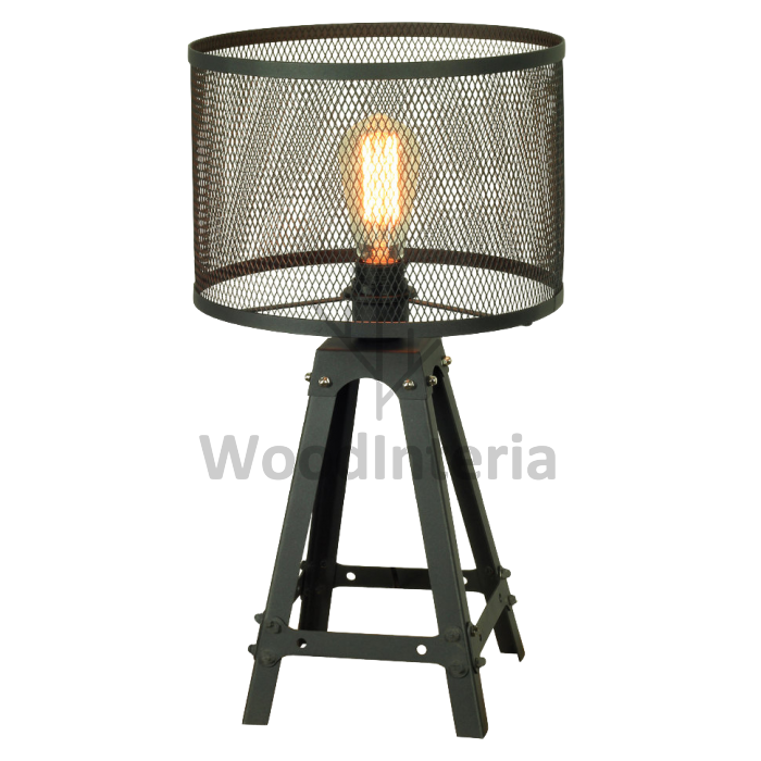 настольная лампа loft grid table lamp в стиле лофт индастриал WoodInteria