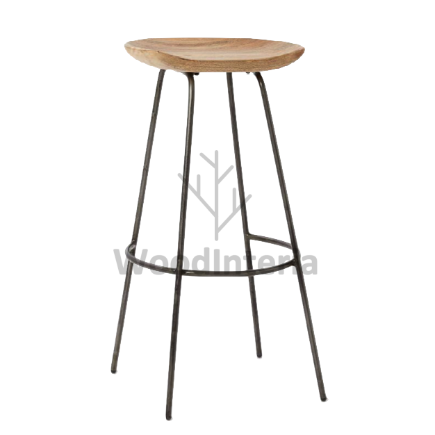 фото барный стул rustic & raw bar stool в интерьере лофт эко | WoodInteria