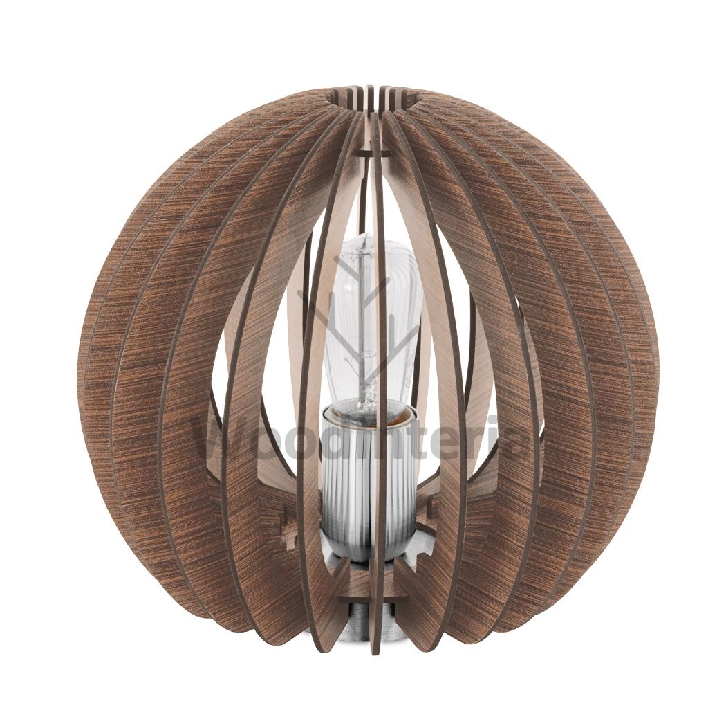 фото настольная лампа section sphere dark table в скандинавском интерьере лофт эко | WoodInteria