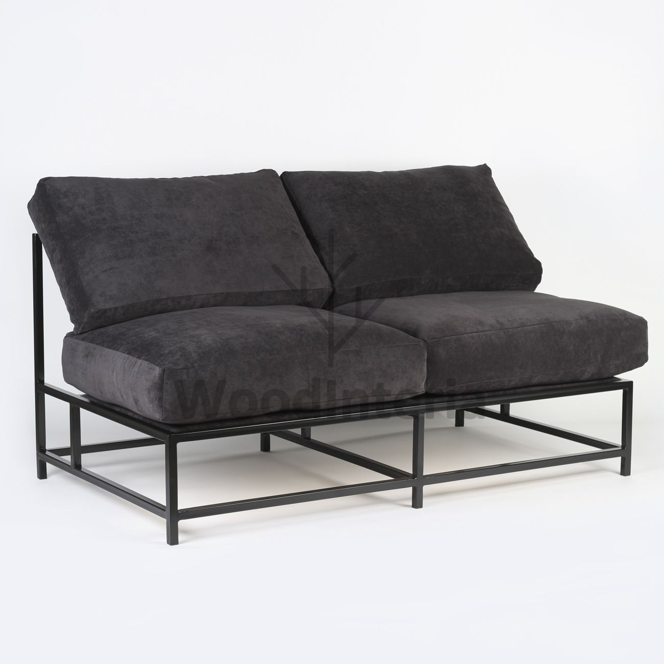 фото двухместный диван loft frame armless в интерьере лофт эко | WoodInteria