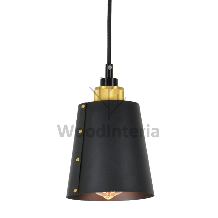 подвесной светильник loft cone black brass pendant в стиле лофт индастриал WoodInteria