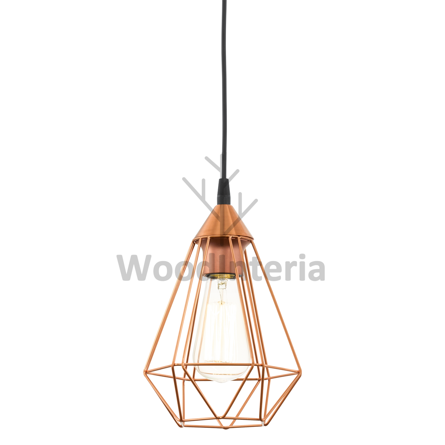 фото подвесной светильник triangles mini сopper в скандинавском интерьере лофт эко | WoodInteria